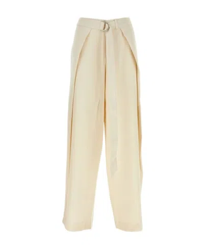AMI ALEXANDRE MATTIUSSI AMI PARIS BELTED WIDE LEG PANTS