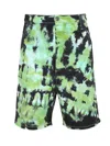 AMI ALEXANDRE MATTIUSSI AMI PARIS BERMUDA SHORTS WITH TIE DYE PATTERN UNISEX