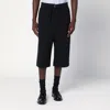 Ami Alexandre Mattiussi Ami Paris Loose Elasticated Large Bermuda In Black