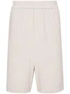 Ami Alexandre Mattiussi Ami Paris Cotton Crepe Bermuda Shorts In Neutral