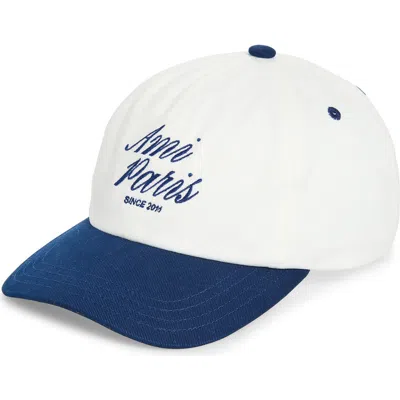 Ami Alexandre Mattiussi Ami Paris Bicolor Logo Embroidered Adjustable Baseball Cap In Multi