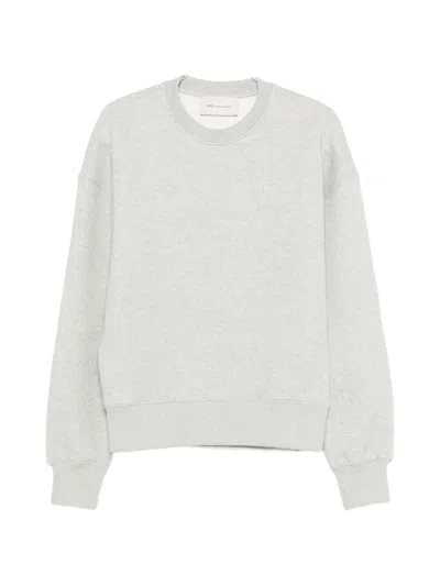 Ami Alexandre Mattiussi Ami Paris Big Ami Embossed Short Sleeve T-shirt In Gray