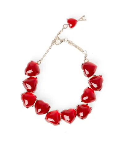 Ami Alexandre Mattiussi Ami Paris Bijoux Silver In Red