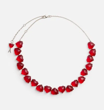Ami Alexandre Mattiussi Ami Paris Bijoux Silver In Red