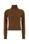 Ami Alexandre Mattiussi Ami Paris Women Ami De Coeur Turtleneck Sweater In Brown
