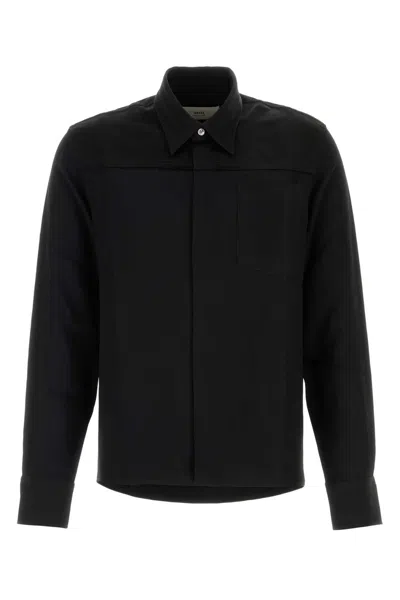 Ami Alexandre Mattiussi Ami Paris Black Acetate Blend Shirt