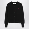 Ami Alexandre Mattiussi Ami Paris Black Ami De Coeur Cardigan Women In Black