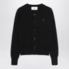Ami Alexandre Mattiussi Ami Paris Black Ami De Coeur Cardigan Women In Black