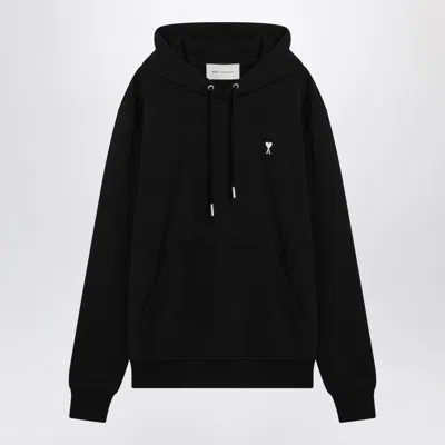 Ami Alexandre Mattiussi Ami Paris Heartfelt Pullover Hoodie For Men In Black