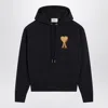 Ami Alexandre Mattiussi Ami Paris Black Ami De Coeur Hoodie Men In Black