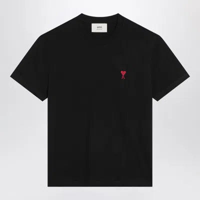 Ami Alexandre Mattiussi Ami Paris Ami Paris De Coeur T-shirt In Black