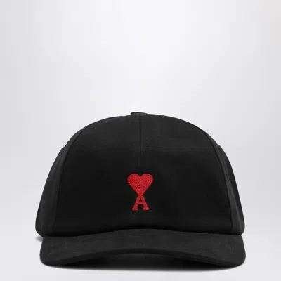 Ami Alexandre Mattiussi Ami Paris Black Baseball Cap With Logo