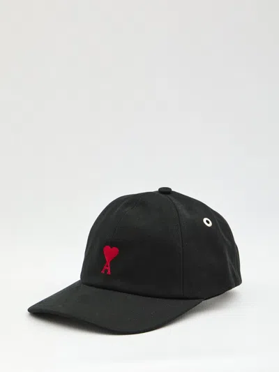 Ami Alexandre Mattiussi Ami Paris Black Baseball Cap With Logo