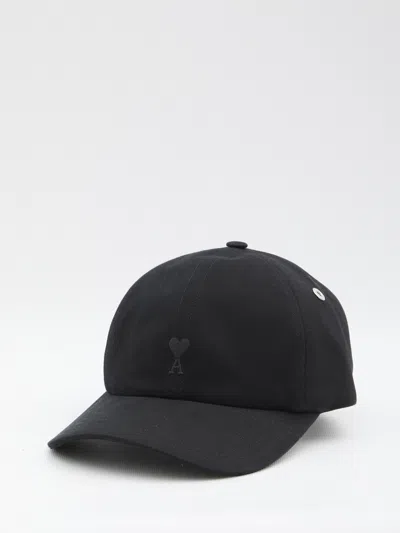 Ami Alexandre Mattiussi Ami Paris Black Cotton Baseball Cap