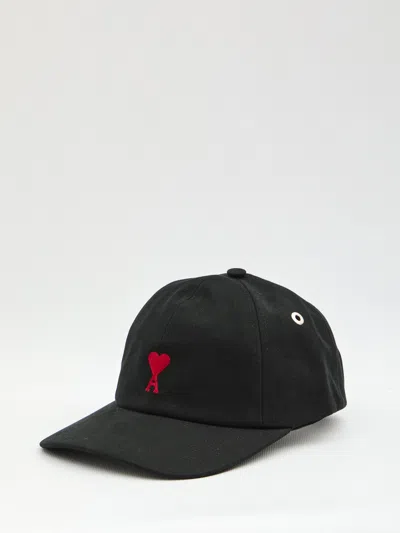 Ami Alexandre Mattiussi Ami Paris Black Cotton Baseball Cap