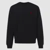 Ami Alexandre Mattiussi Ami De Coeur Cotton Sweatshirt In Black