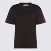 Ami Alexandre Mattiussi Ami Paris Ami De Coeur T-shirt In Organic Cotton In Black