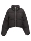Ami Alexandre Mattiussi Ami Paris Ami De Coeur Black Down Jacket In Black