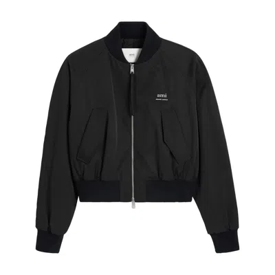 Ami Alexandre Mattiussi Ami Paris Black Jackets - Bomber Jackets Men In Animal Print