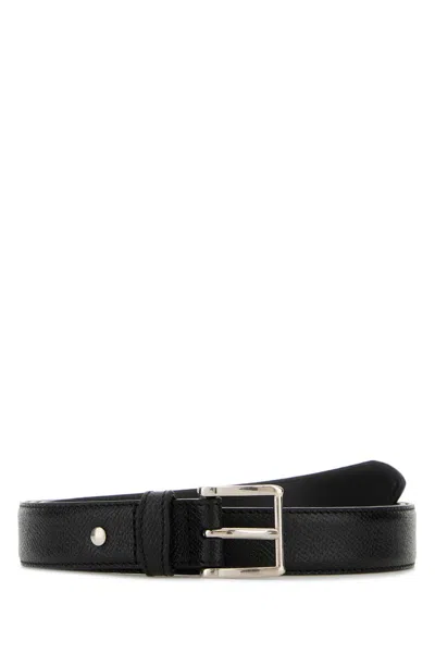 Ami Alexandre Mattiussi Ami Paris Black Leather Belt