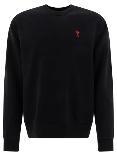 Ami Alexandre Mattiussi Ami Paris Black Stretch Cotton Sweatshirt