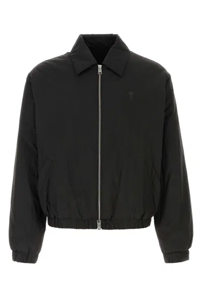 Ami Alexandre Mattiussi Ami Paris Black Stretch Nylon Jacket