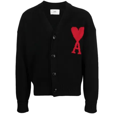 Ami Alexandre Mattiussi Ami Paris Black Sweaters & Knitwear - Cardigans Men