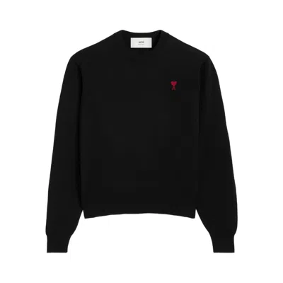 AMI ALEXANDRE MATTIUSSI AMI PARIS BLACK SWEATERS & KNITWEAR - JUMPERS MEN