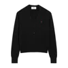 Ami Alexandre Mattiussi Ami Paris Men Ami De Coeur Cardigan In Black