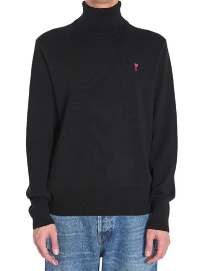 Ami Alexandre Mattiussi Ami Paris Black Wool Sweater