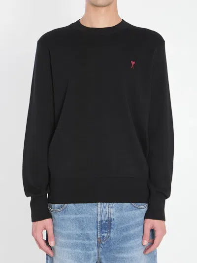 Ami Alexandre Mattiussi Ami Paris Black Wool Sweater
