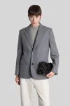 Ami Alexandre Mattiussi Ami Paris Blazer In Gray