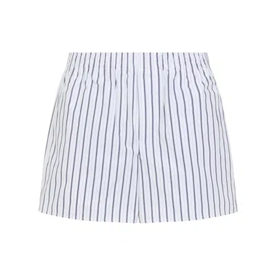 Ami Alexandre Mattiussi Ami Paris Blue Elasticated Cotton Shorts In Multi