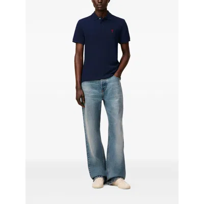 Ami Alexandre Mattiussi Ami Paris Blue Tops - Polo Tops Women
