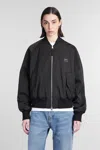 Ami Alexandre Mattiussi Oversized Bomber Jacket With Elastic Ribbing In Black