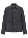 Ami Alexandre Mattiussi Wool Buttoned Jacket In Gray