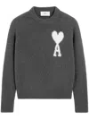 Ami Alexandre Mattiussi Adc Alpaca Blend Crewneck Sweater In Grey