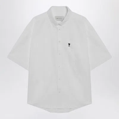 Ami Alexandre Mattiussi Ami Paris Boxy Shirt Ss In White
