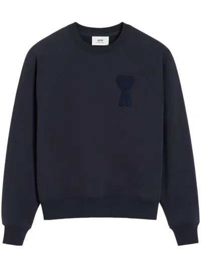 Ami Alexandre Mattiussi Ami Paris Boxy Sweatshirt Clothing In 4011 Navy Blue