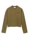 Ami Alexandre Mattiussi Ami Paris  Bronze Ami De Coeur Sweatshirt In Brown