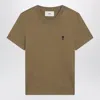 Ami Alexandre Mattiussi Ami Paris Bronze Ami De Coeur T Shirt