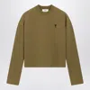 Ami Alexandre Mattiussi Ami Paris Bronze Ami Paris De Coeur Sweatshirt In Green