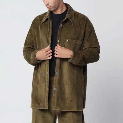 AMI ALEXANDRE MATTIUSSI BRONZE CORDUROY SHIRT