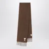 Ami Alexandre Mattiussi Ami Paris Brown Alpaca Blend Scarf In Brown