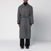 Ami Alexandre Mattiussi Brown Belted Coat In Wool Blend In Brown