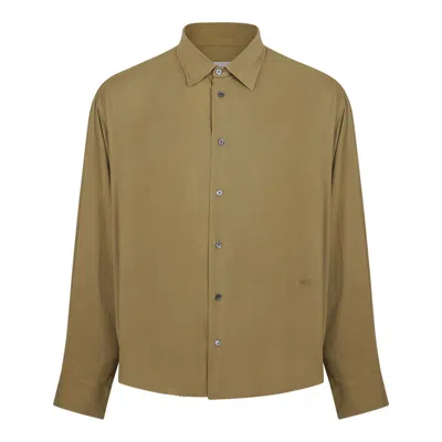 Ami Alexandre Mattiussi Ami Paris Brown Viscose Shirt In Green