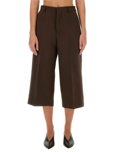 Ami Alexandre Mattiussi Ami Paris Brown Wool Bermuda Shorts