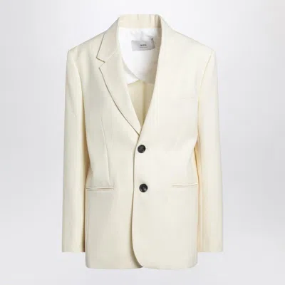Ami Alexandre Mattiussi Ami Paris  Butter-coloured Wool Jacket In White