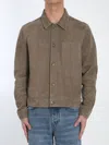 Ami Alexandre Mattiussi Taupe Buttoned Suede Jacket
