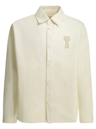 Ami Alexandre Mattiussi Ami Paris Buttoned Long-sleeve Shirt In Neutral